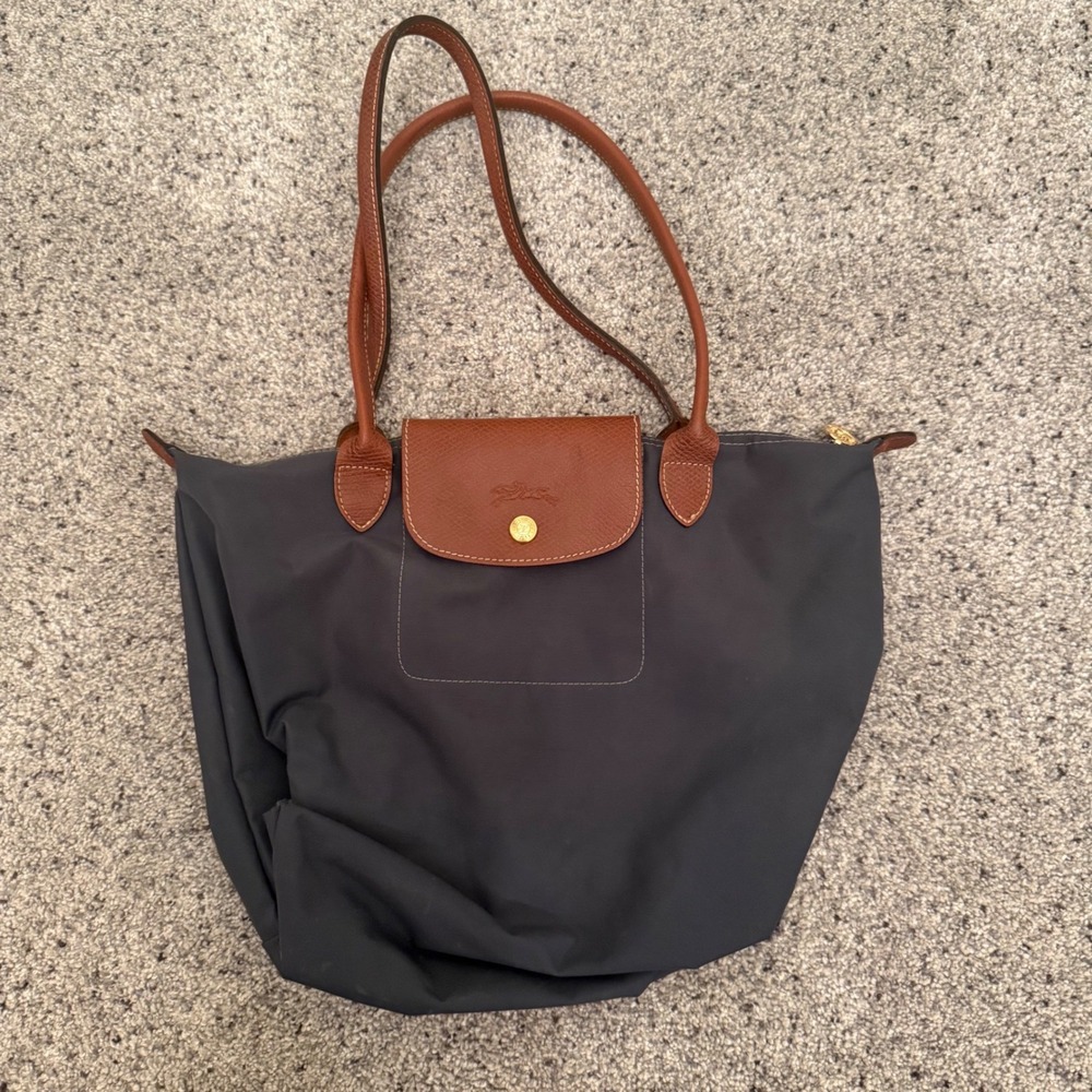 Longchamp Le Pliage Grey Nylon Tote Bag Shoulder Bag 2605089897 Large